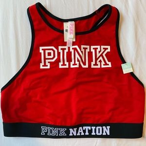 Pink Red Sports Bra Size Large